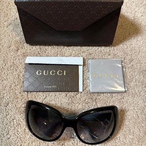 Gucci Sunglasses GG3576/S WH6VK Black Butterfly Women's Frames 59[]18 120 mm NEW